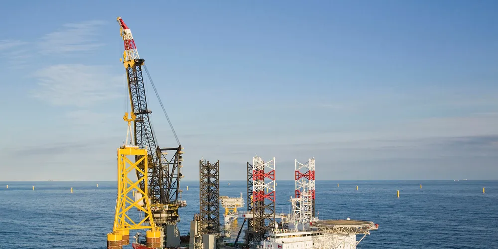 Installation of suction bucket jacket (SBJ) at Borkum Riffgrund