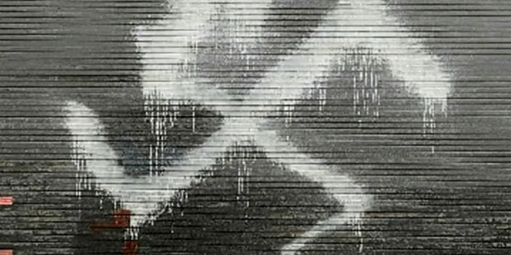 The swastika on H Forman & Son HQ.