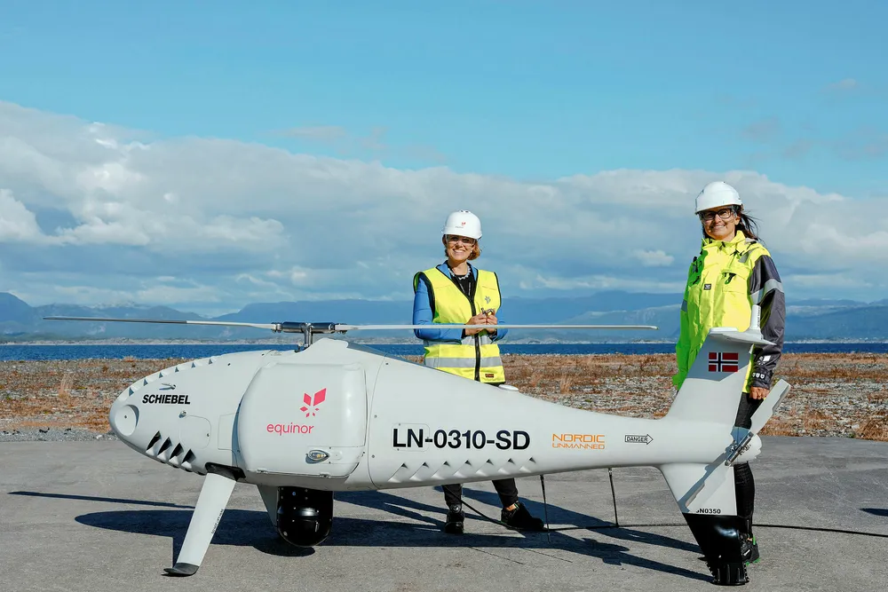 Low-emission mission: Equinor used a drone to carry a 3D-printed part for a lifeboat system to the Troll A platform in the North Sea