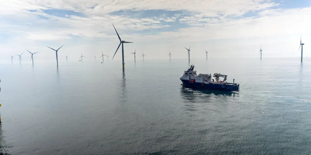 Equinor's UK Dudgeon offshore wind farm.