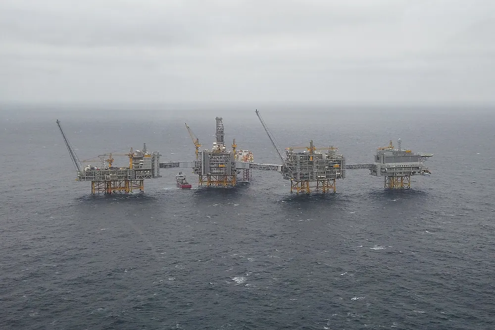 Production boost: Equinor’s Johan Sverdrup platforms.