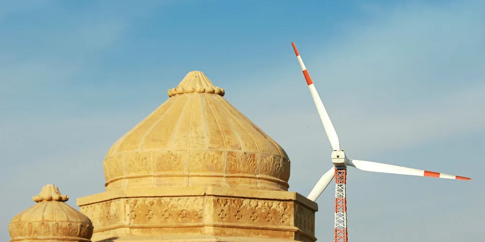 Wind turbines in Jaisalmer, Rajasthan.