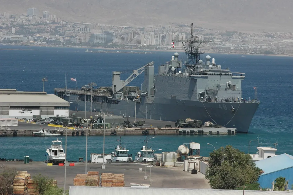 The Red Sea Port of Aqaba in Jordan back in 2005.