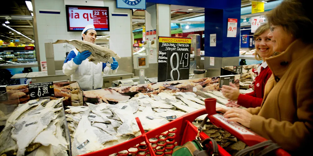 Butikkjedene melder om at salg av klippfisk i Portugal er merkbart dårligere på begynnelsen av året enn i fjor.