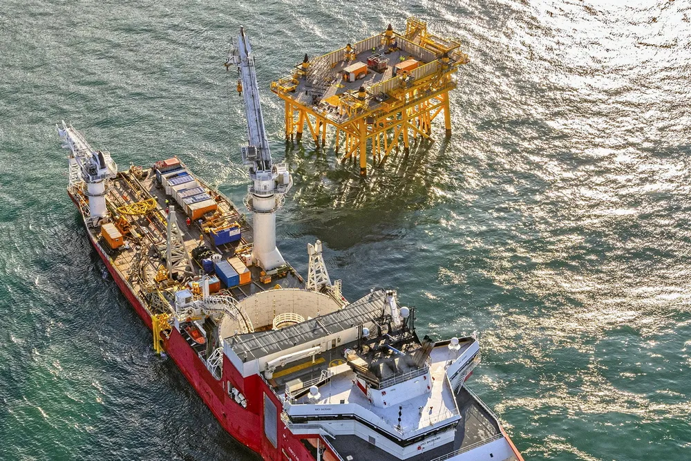A Jan De Nul vessel that specialises in laying sunsea HVDC cables.