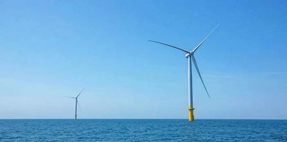 Dominion-Orsted's CVOW pilot offshore wind array off Virginia