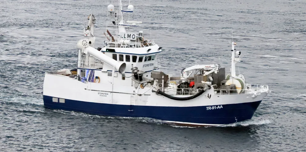 «Storstein» på vei til fiskefeltet for første gang under sitt nye navn.