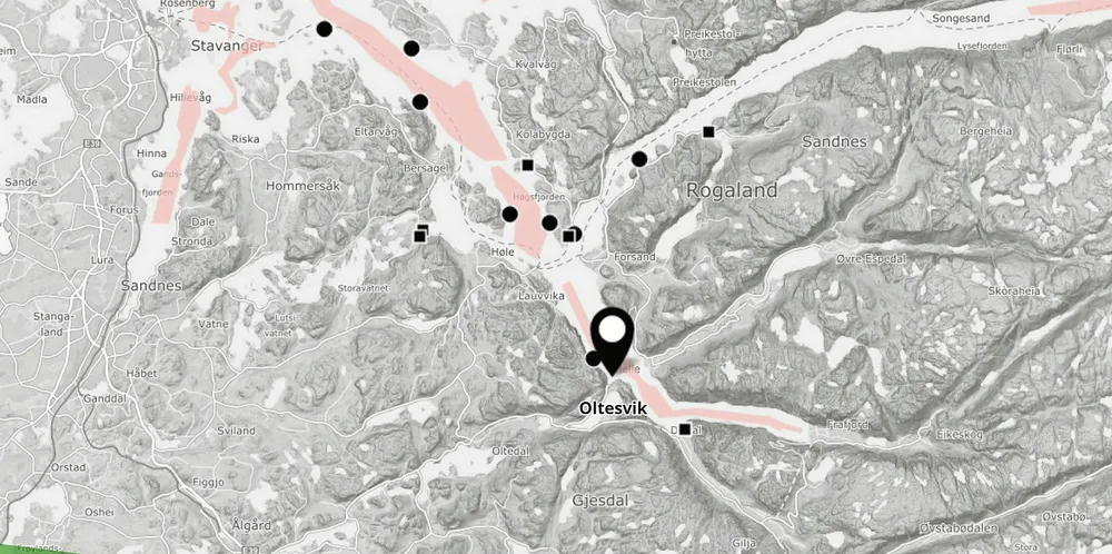 The site is located in Norway's Gjesdal municipality, based on the Norwegian Food Safety Authority.