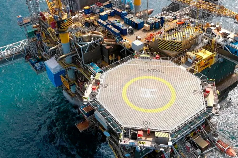 End of life: Equinor’s Heimdal main platform in the Norwegian North Sea.