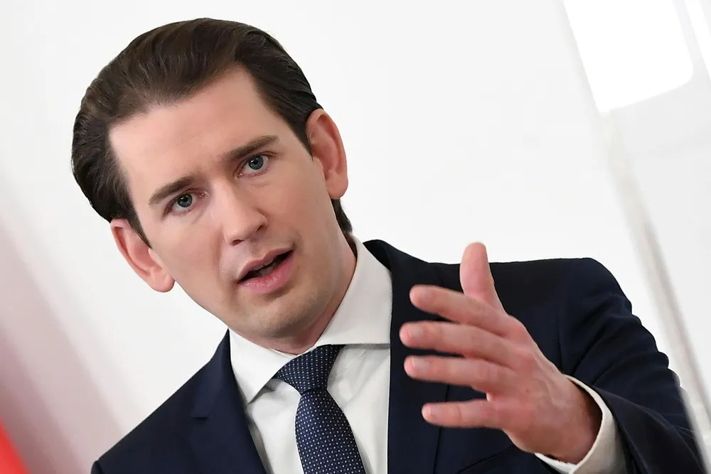 Voicing support: Austrian Chancellor Sebastian Kurz