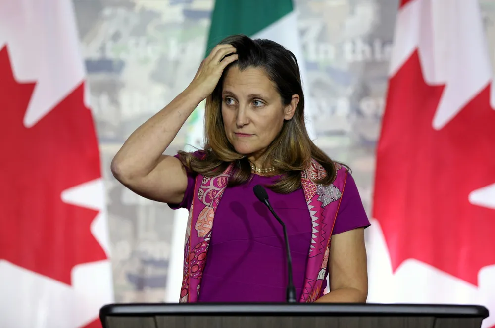 Canada's finance minister, Chrystia Freeland.