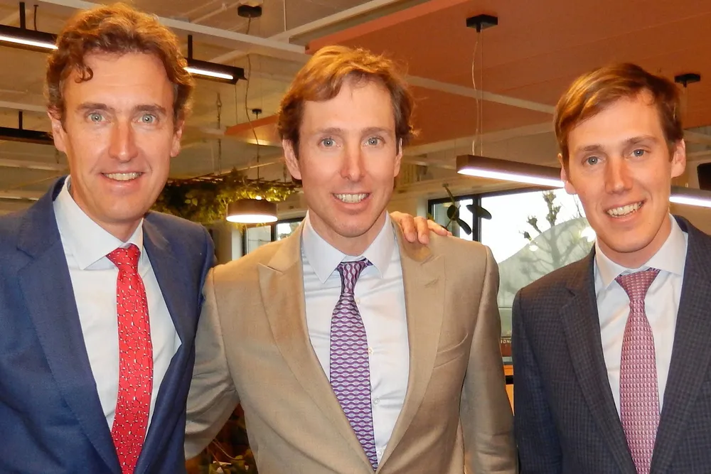 Brothers Alexander (left), Michael (middle) and Ludovic Saverys are directors of CMB.Tech.