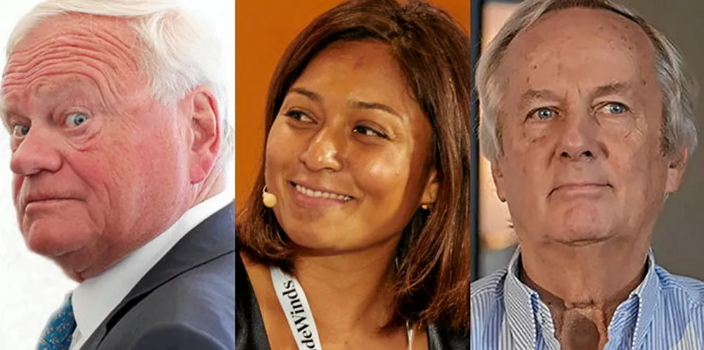 (From left) John Fredriksen, Su Yin Anand and George Economou.