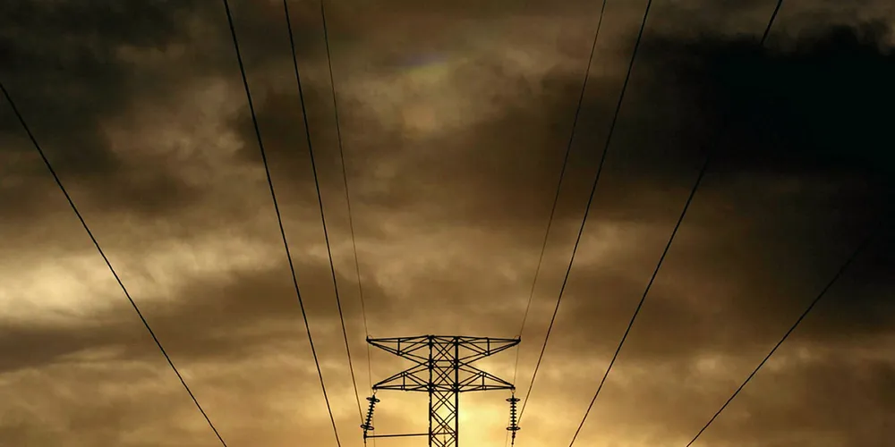 A power line on the outskirts of Mendoza, Argentina.