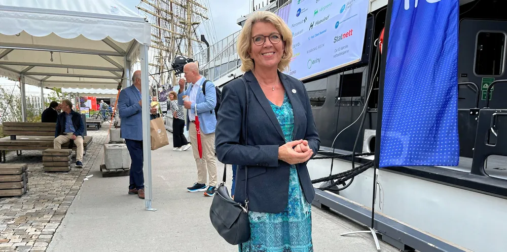 Åslaug Haga, administrerende direktør i Fornybar Norge, synes dialogen med fiskerinæringen om vindmøller til havs er god.