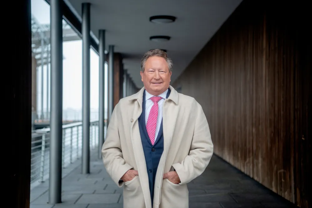 – En skikkelig skitten industri, kaller den australske milliardæren Andrew Forrest shippingbransjen. Bildet er fra et tidligere norgesbesøk i 2019.