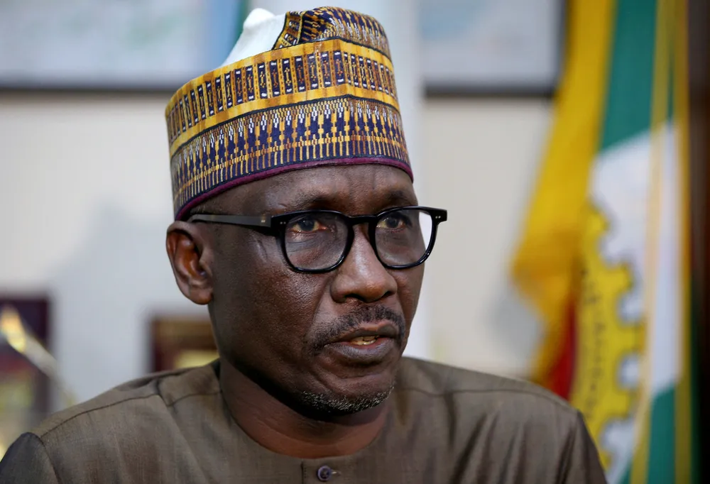 Well launch: Mele Kyari, head of Nigeria's state oil company NNPC Ltd.