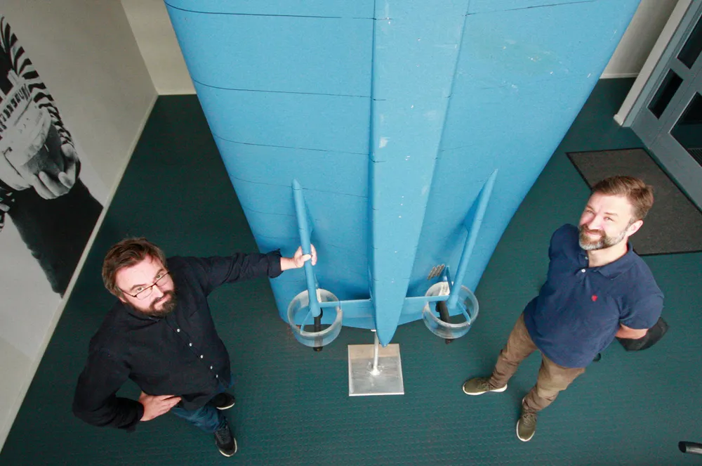 Egil Sandvik og Johannes Eldøy i Salt Ship Design.