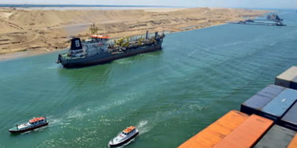 The Suez Canal in Egypt.
