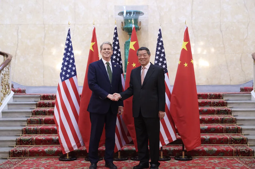 US Treasury Secretary Scott Bessent and Chinese Vice Premier He Lifeng met in London on June 9, to work on a trade deal.