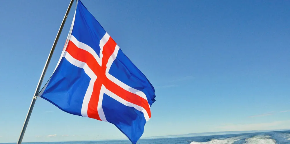 Iceland flag.