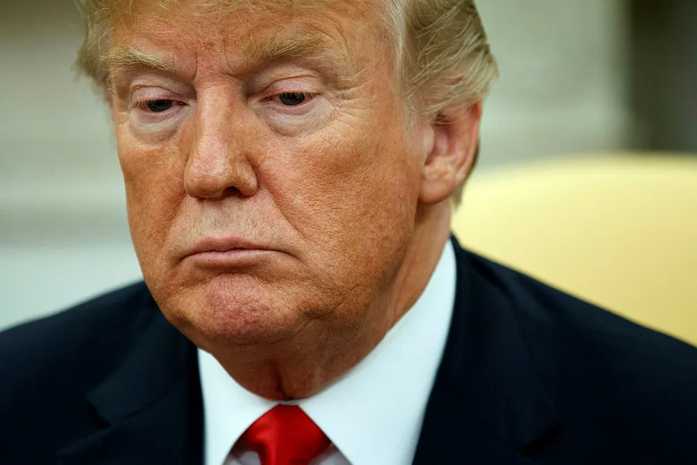 USAs president Donald Trump vil ikke ha sin russiske kollefa Vladimir Putin på besøk i høst likevel. Foto: Evan Vucci/AP/NTB Scanpix