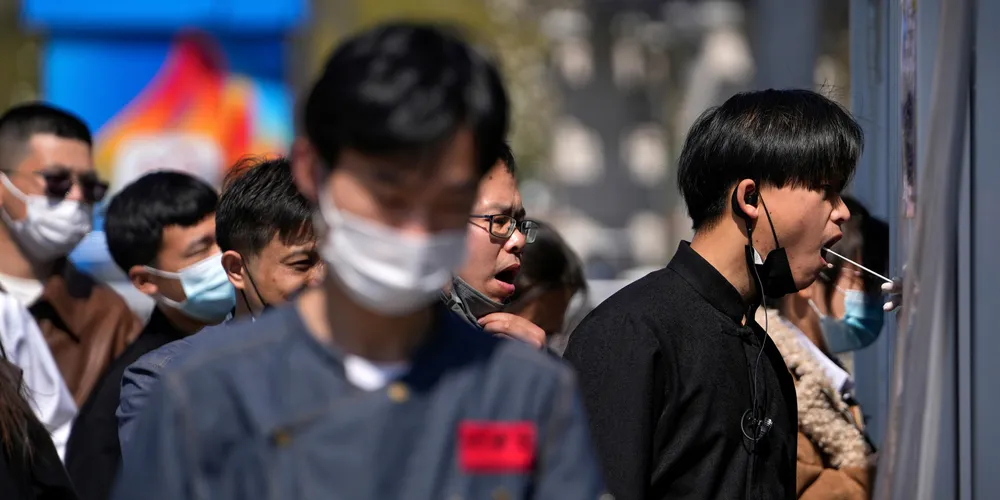 FEELING THE STRAIN: Covid-19 cases in China’s largest city of Shanghai are still rising as millions remain isolated at home under a sweeping lockdown