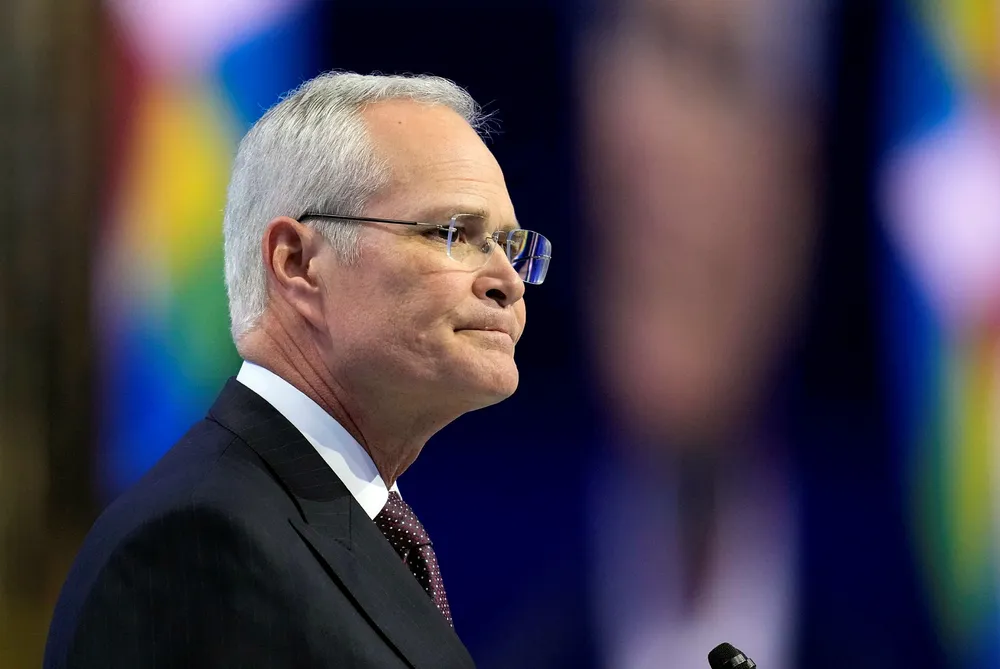 Darren Woods, chief executive of ExxonMobil, which is the lead partner in the consortium that operates the Hibernia oilfield offshore eastern Canada.