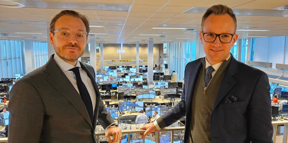 DMB Markets group executive vice president Alexander Opstad (left) and global head of shipping Nicolay Dyvik.