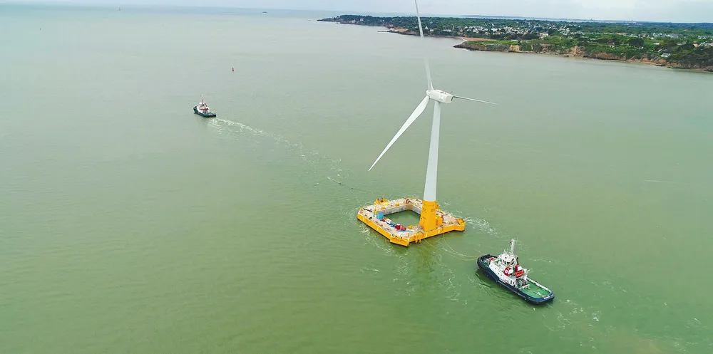 Ideol FloatGen being towed out for installation off France