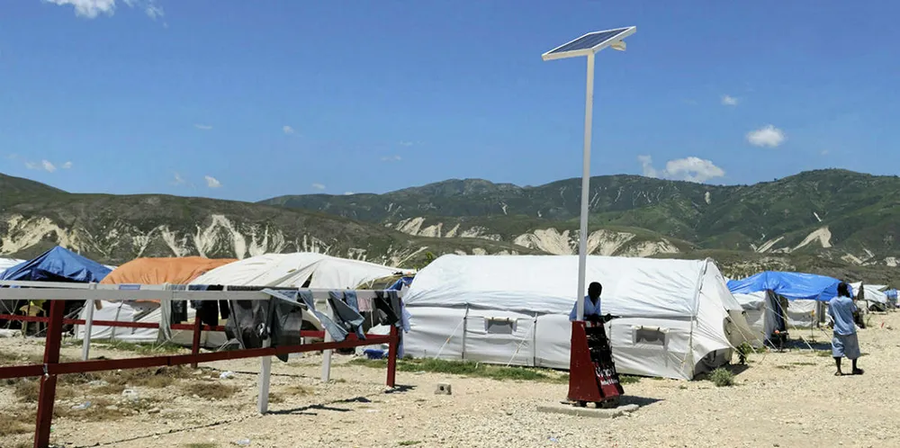 PV installation at refugee camp in Ethiopia