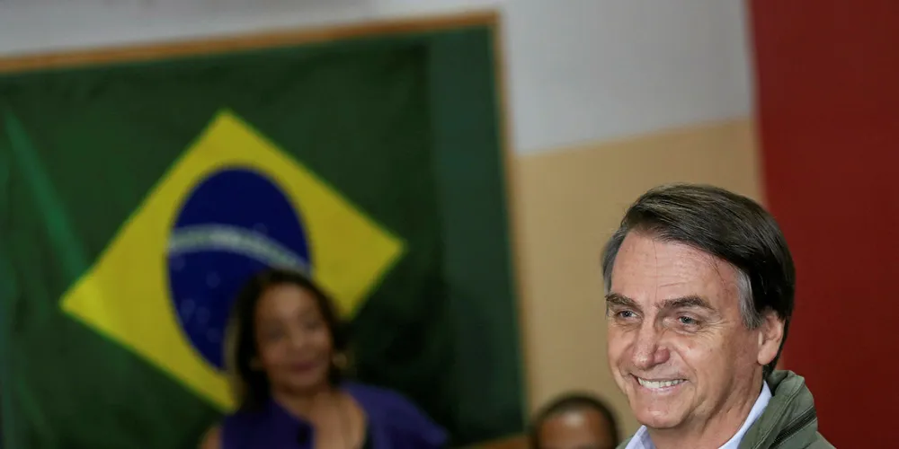 Jair Bolsonaro, far-right lawmaker and presidential candidate of the Social Liberal Party (PSL), arrives to cast his vote on October 28, 2018 in Rio de Janeiro, Brazil.