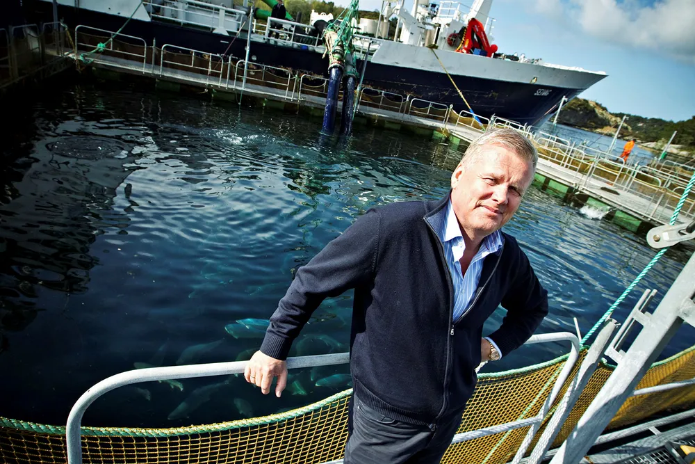 Helge Møgster og hans familie på Austevoll har bygget opp enorme verdier i investeringsselskapet Laco, mye basert på oppdrett. Den bokførte egenkapitalen er kommet opp i 28 milliarder kroner.