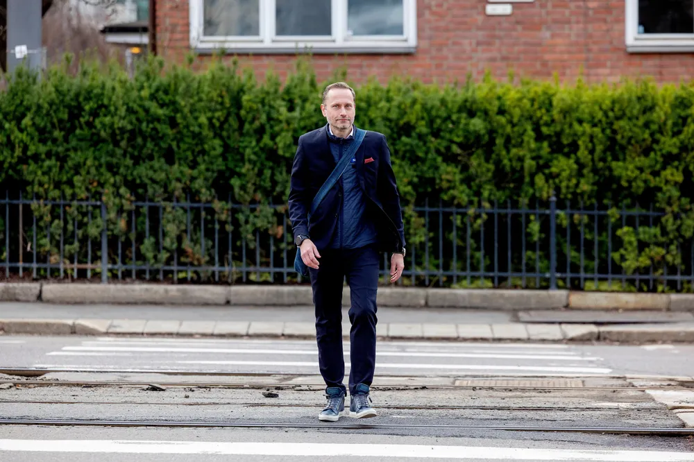 Snorre Storset, konserndirektør i Nordea, spaserer gjerne til jobb når han er i Oslo.