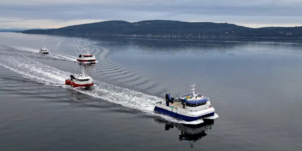 Njord Marine moved its vessels from Campbell River to Victoria Harbour last weekend. They will be loaded onto a cargo ship today and tomorrow in Victoria, BC.