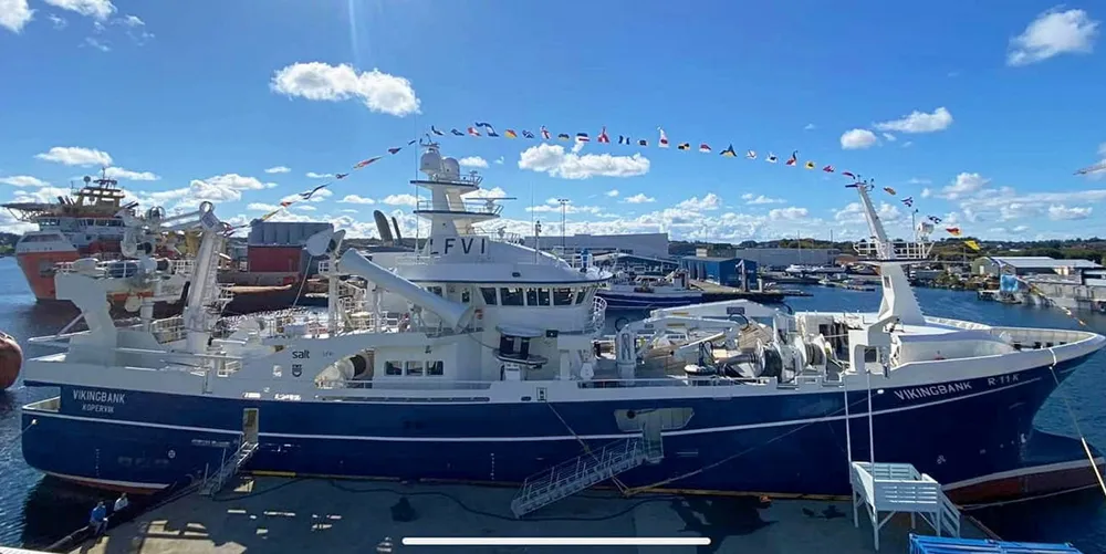 Nye «Vikingbank» fisket mye av årets kvoter før det i begynnelsen av denne måneden ble tid til båtdåp hjemme i Vedavågen.