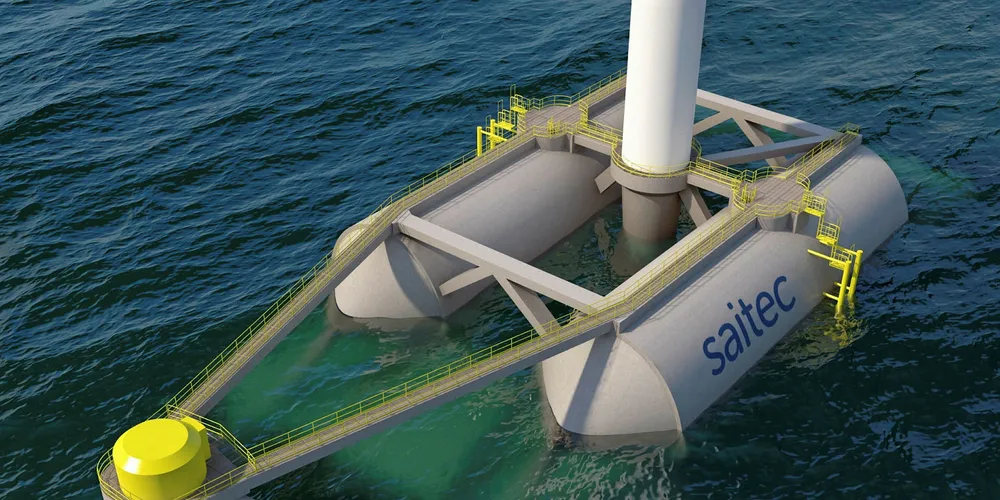 Saitec's SATH (Swinging Around Twin Hull) concept.