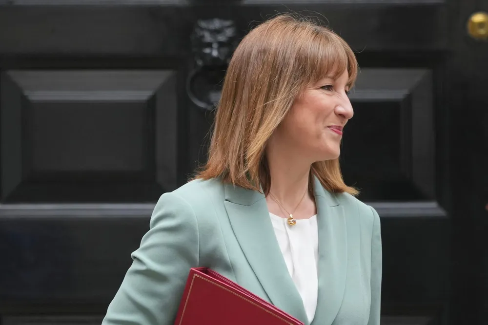UK Chancellor of the Exchequer Rachel Reeves leaves 11 Downing Street to announce the government's Spending Review in Parliament, in London, on Wednesday.