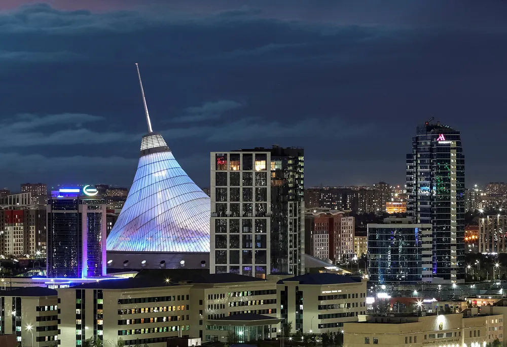 Sinking confidence: Khan Shatyr shopping and entertainment centre in the Kazakhstan's capital of Nur-Sultan