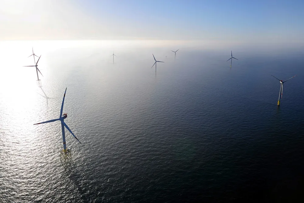 Alpha Ventus test field north of German North Sea island of Borkum.