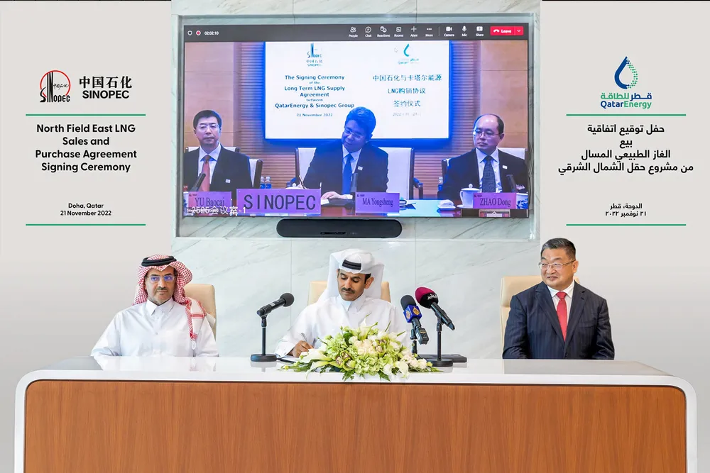 Done deal: QatarEnergy will be supplying Sinopec with LNG for many years to come.