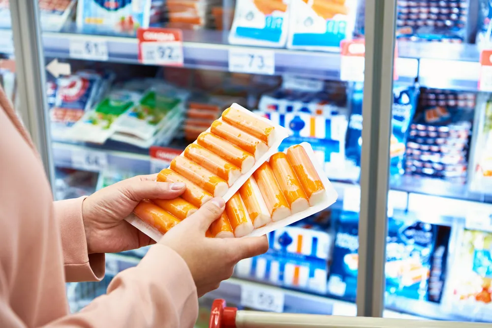 Russia has significantly increased its production of surimi, a product used in crab-flavored sticks and other products.