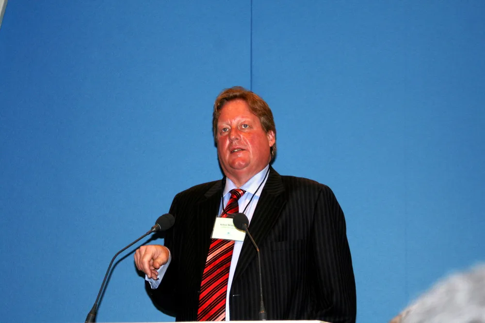 Former times: Art Millholland - pictured here in 2008 - has stepped down as chief executive of Canadian Overseas Petroleum.
