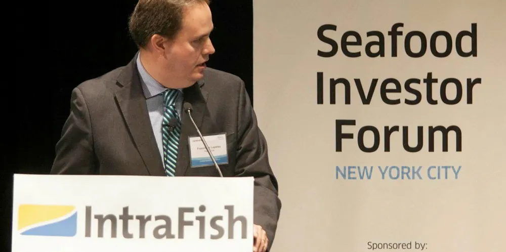 Former AquaChile CFO Francisco Lepeley at the IntraFish Seafood Investor Forum.