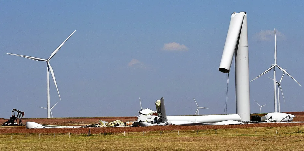 Turbine wreckage at Skeleton Creek.