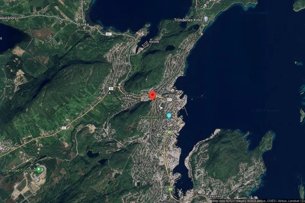 Området rundt Audun Raudes gate 8, Harstad – Hárstták, Troms og Finnmark