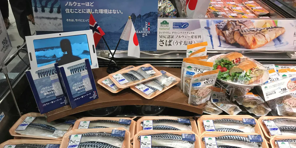 DAGLIGVARE: Rundt 75 prosent av makrellen som selges i japansk dagligvare har norsk opprinnelse.