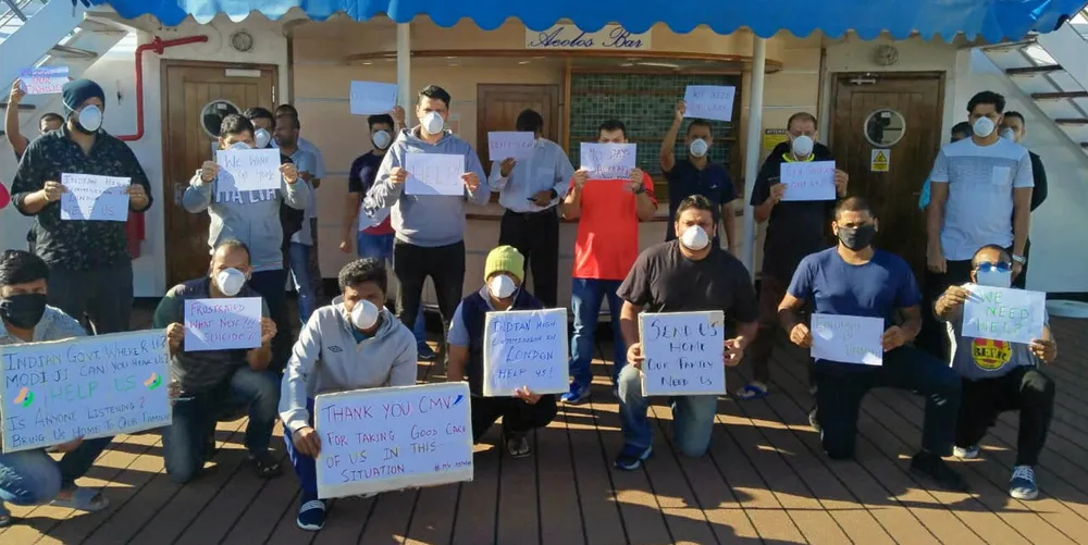 The crew of a Cruise & Maritime Voyages cruiseship took to social media after their employer stopped paying their wages.