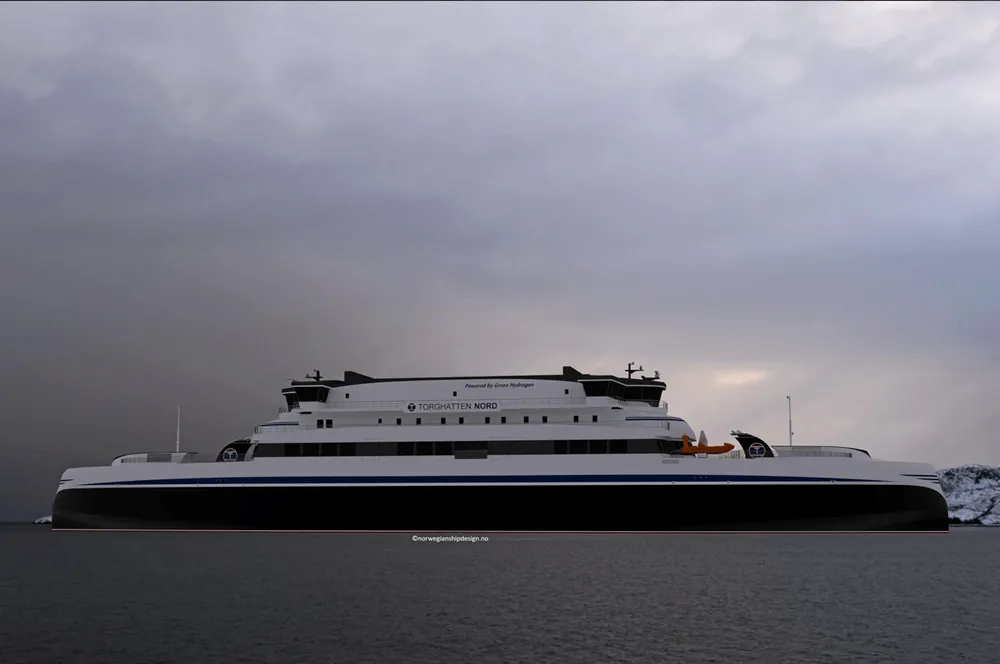 Brunvoll har fått ansvaret med å levere framdriftssystemer til Torghattens nye hydrogenferjer.