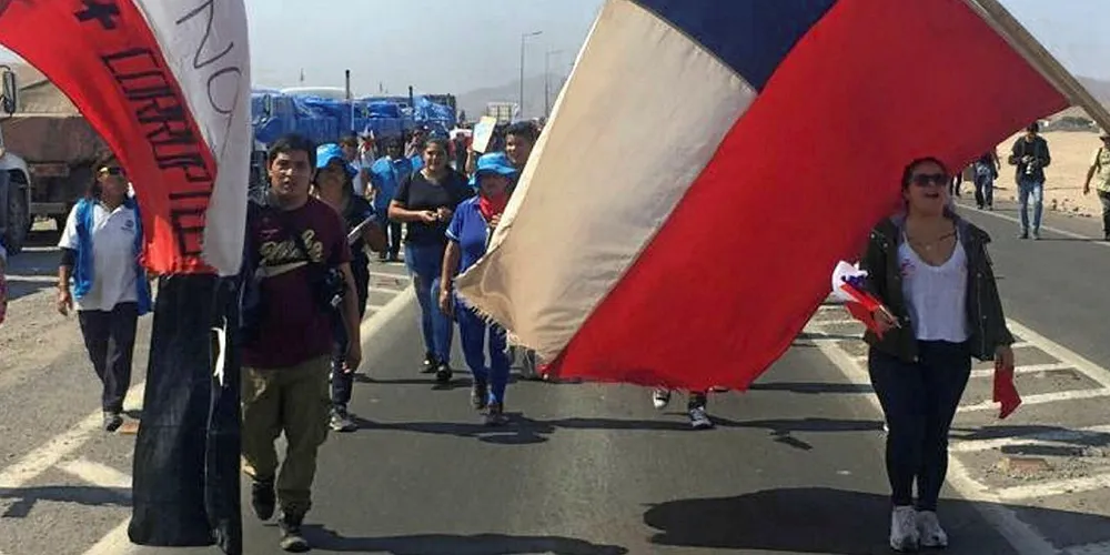 Protestors out on the streets again Chile.